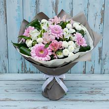 Букет цветов из:  Герберы, Альстромерии и Хризантемы в Кизилюрте