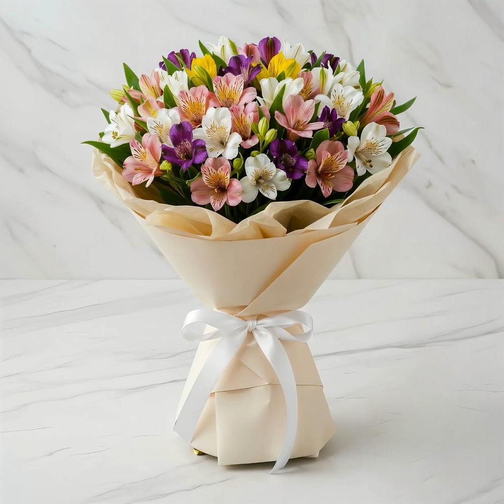 Букет цветов из: Альстромерии в Кизилюрте