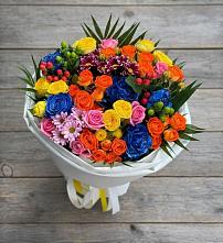 Букет цветов из:  Розы и Хризантемы в Кизилюрте