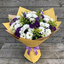 Букет цветов из:  Ирисы, Хризантемы и Ромашки в Кизилюрте
