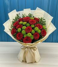 Букет цветов из:  Розы и Хризантемы #REPLACE_PRED# Кизилюрте