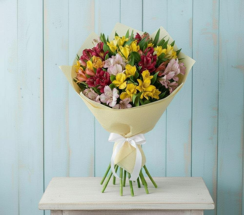 Букет цветов из: Альстромерии в Кизилюрте