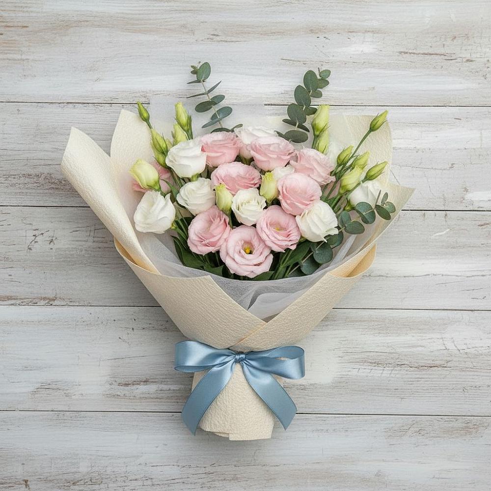 Букет цветов из: Лизиантусы в Кизилюрте